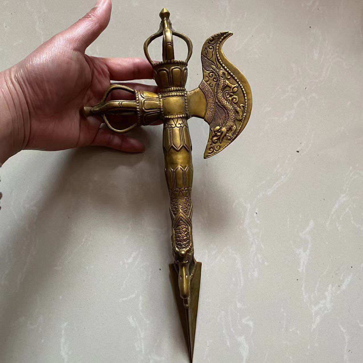 Kim cang phổ ba bằng đồng dài 32cm