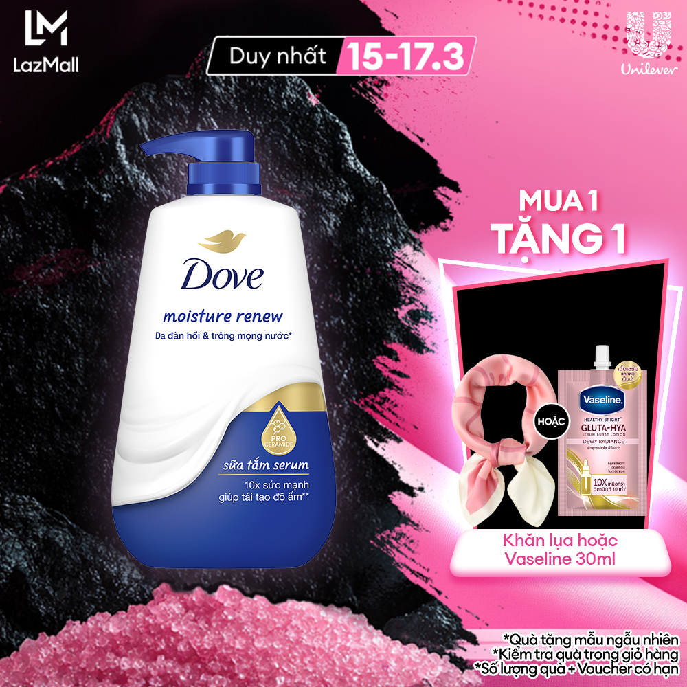 Sữa tắm dưỡng thể Dove Deep Moisture Dưỡng ẩm chuyên sâu với dưỡng chất lợi khuẩn da 500g (bao bì tù