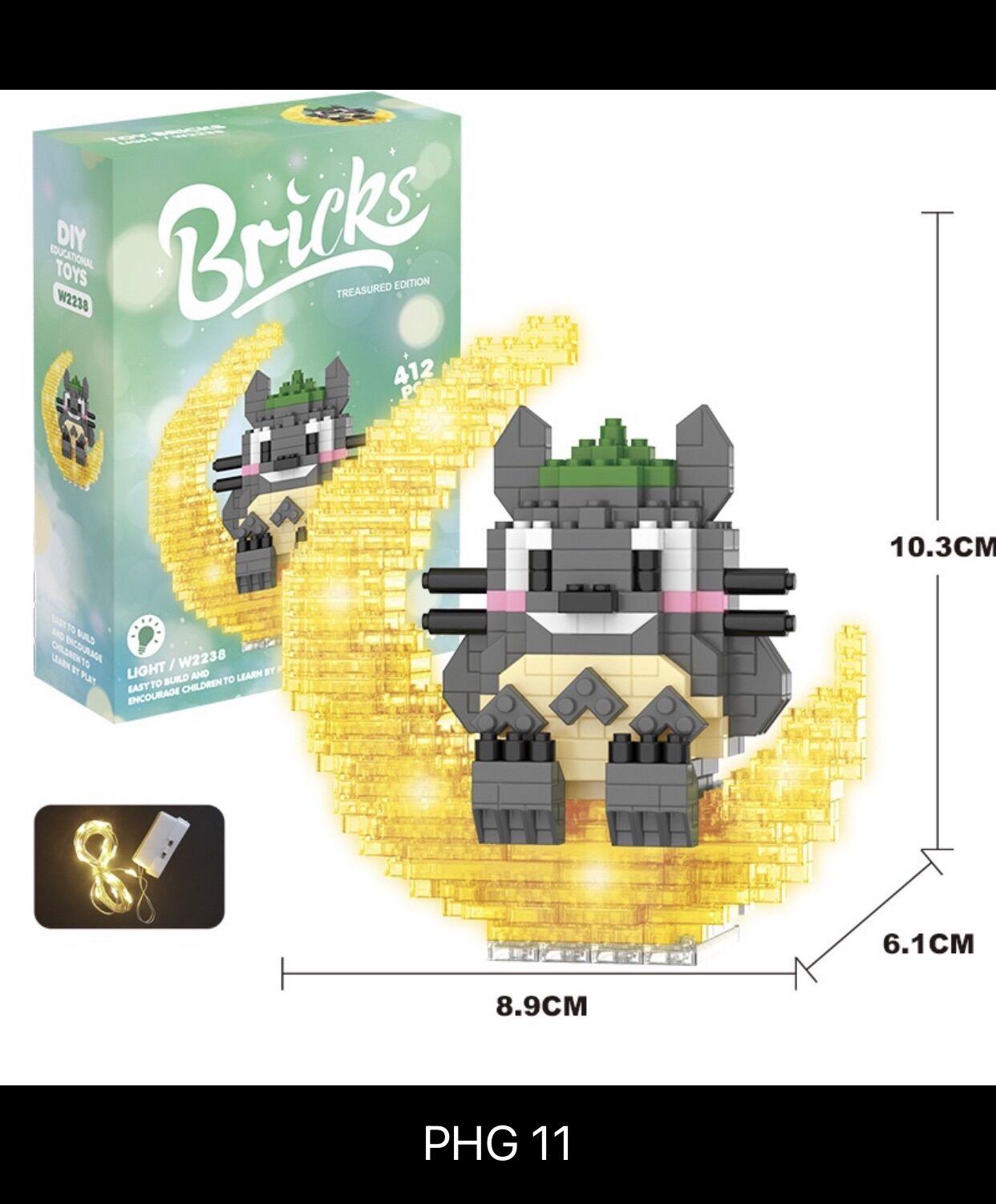 Lego Mặt Trăng hoạt hình Phát sáng