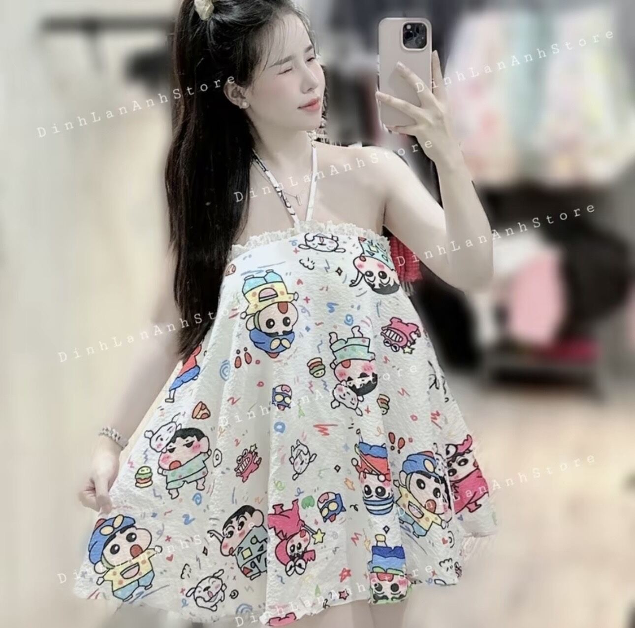 Sét đùi babydoll lụa dễ thương