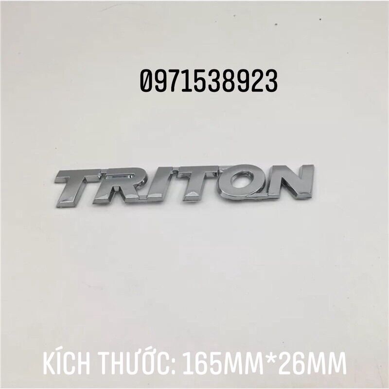 logo chữ TRITON dán thân xe MITSUBISHI