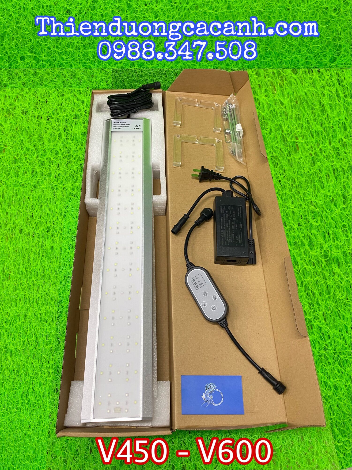 Đèn led thuỷ sinh week raptor wrgb v series 2021 - bản nâng cấp có dimmer điều chỉnh độ sáng & hẹn giờ