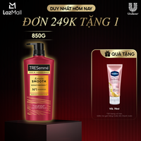 Dầu Gội TRESemmé Keratin Smooth Keratinbond+ 850g Cho Tóc Khô Xơ Rối Vào Nếp Suôn Mượt