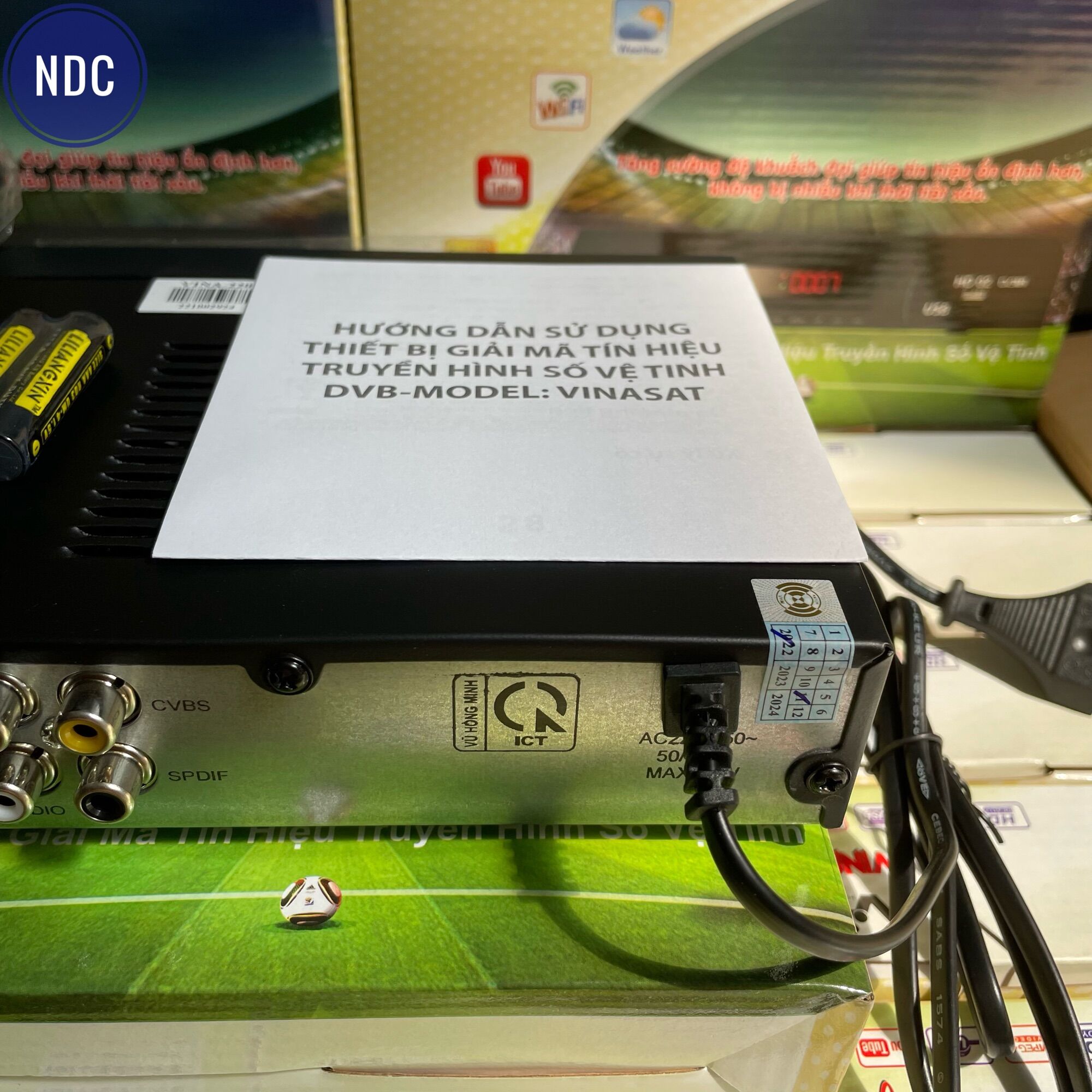 [HCM]Đầu Thu Vệ Tinh Vinasat VHM (Tặng Cáp HDMI) Dùng Chảo K+, VTC, MobiTV, AVG