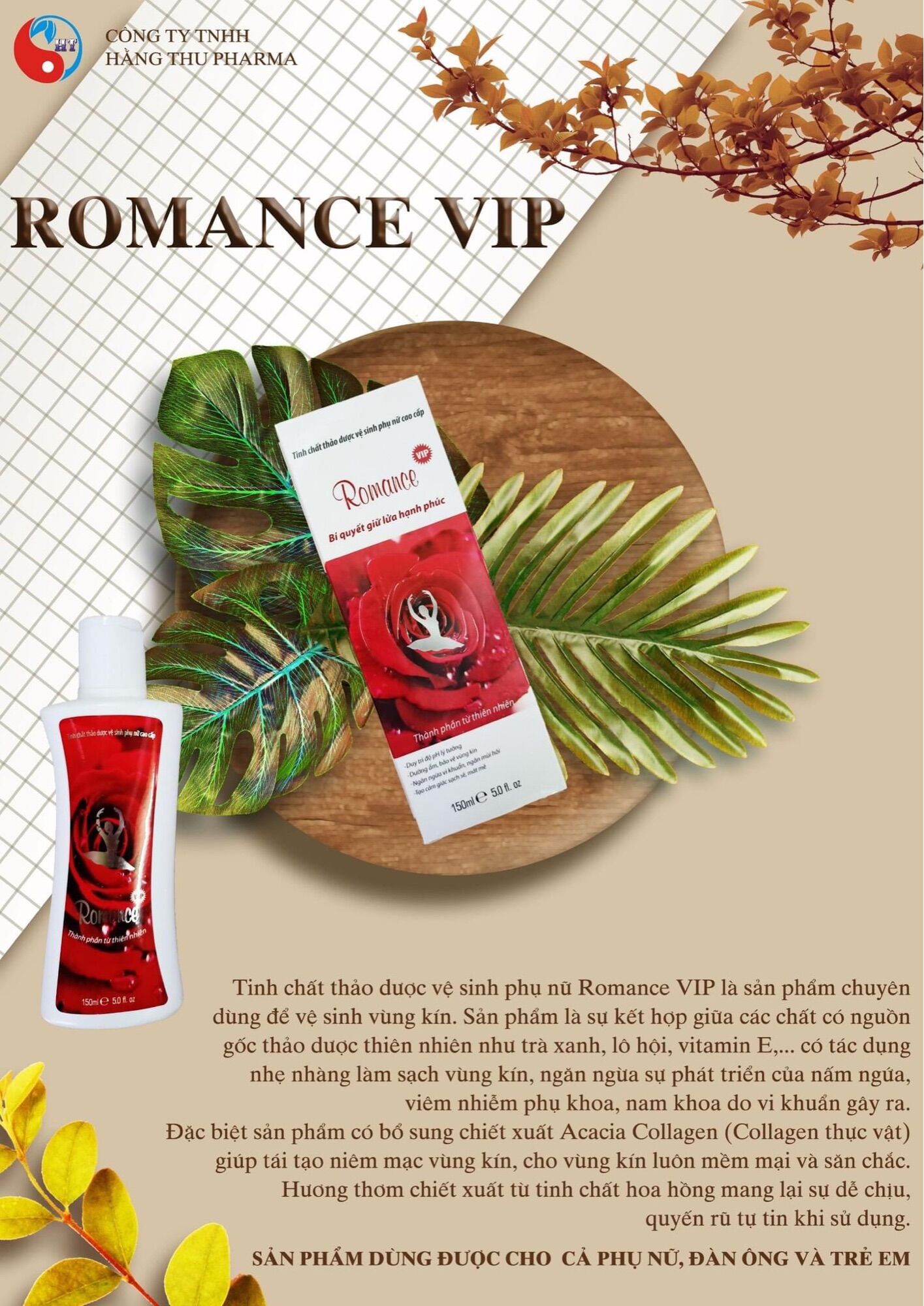 Dung Dich Vệ Sinh Romance Hằng Thu VIP