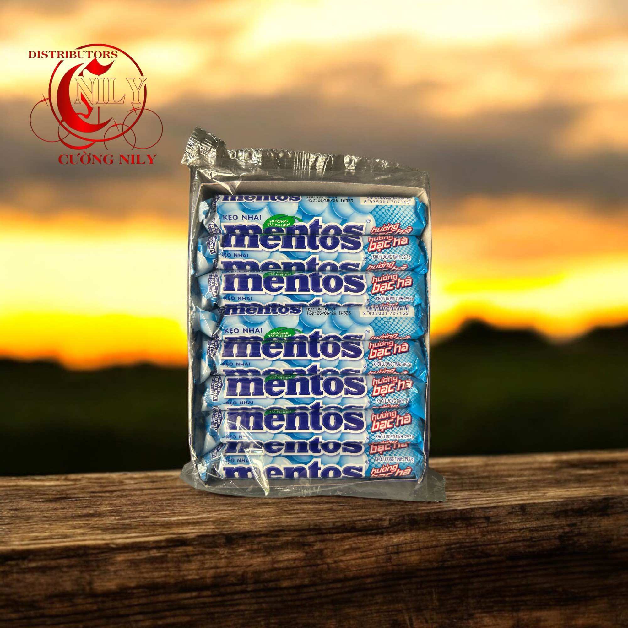 Túi KẸO THỎI MENTOS HƯƠNG BẠC HÀ 16 Thỏi