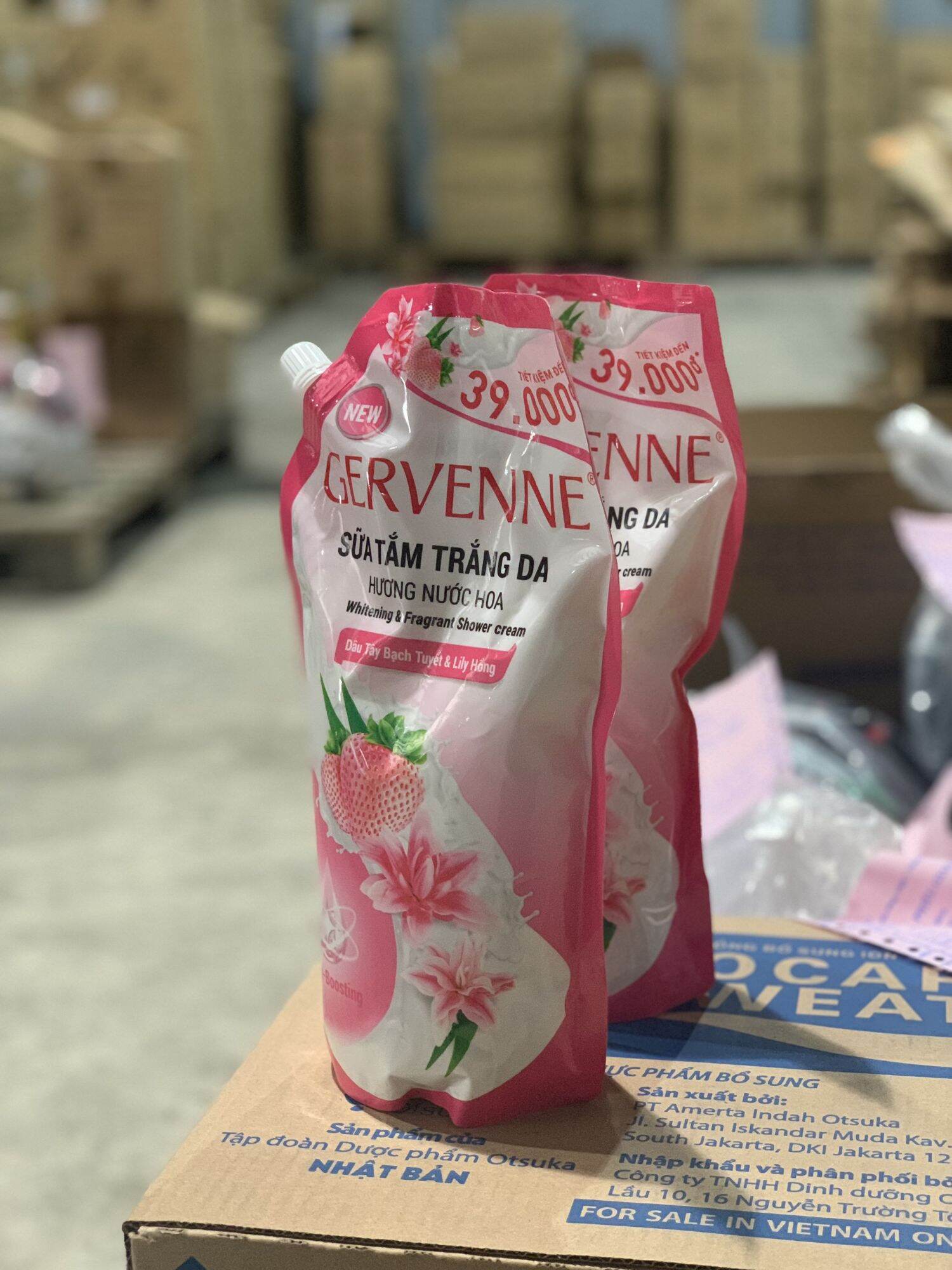 Com bo 2 túi sữa tắm gervenne 900g