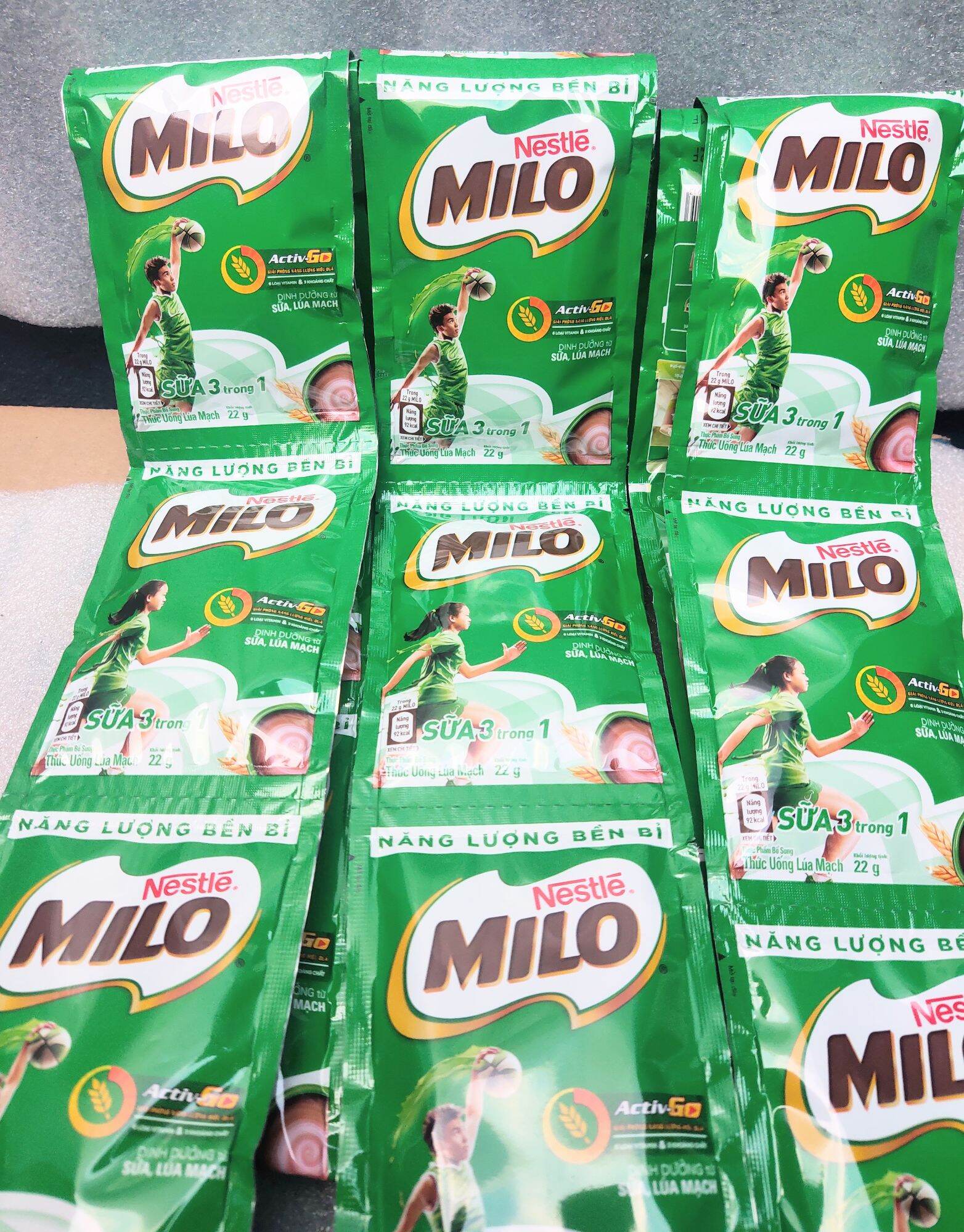 (HCM) Combo 10 gói Milo / Nescafe Latte vị socola 24gram (10 gói x 24gram)