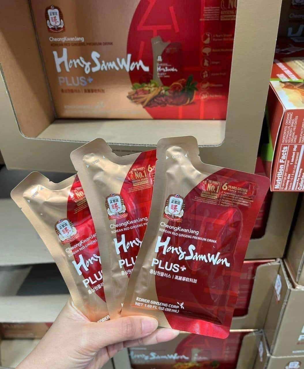 [ Date 07/2026 ] Nước Hồng Sâm Hong Sam Won Plus 50ml x 30 gói Của Hàn Quốc