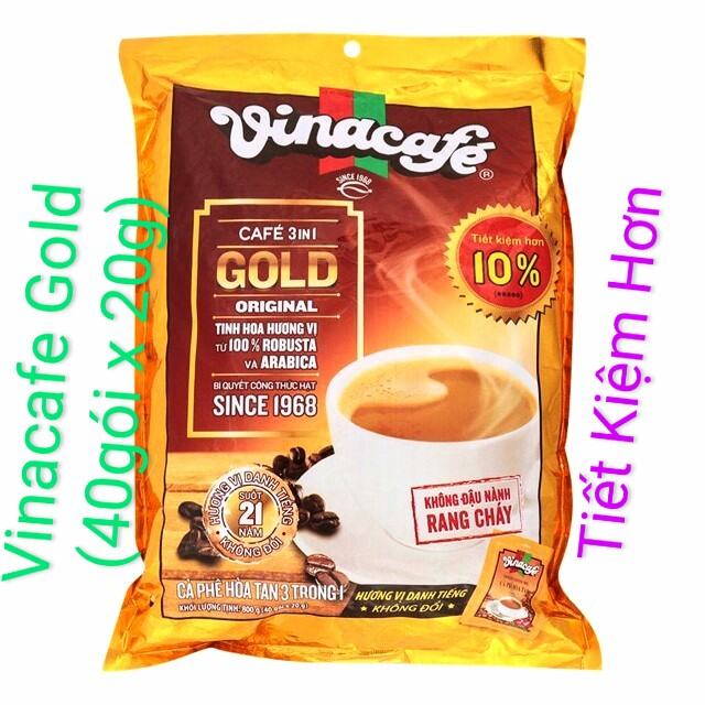 Cafe Vinacafe 40 gói Thơm Ngon Rẻ 40gói x20gam  DATE MỚI
