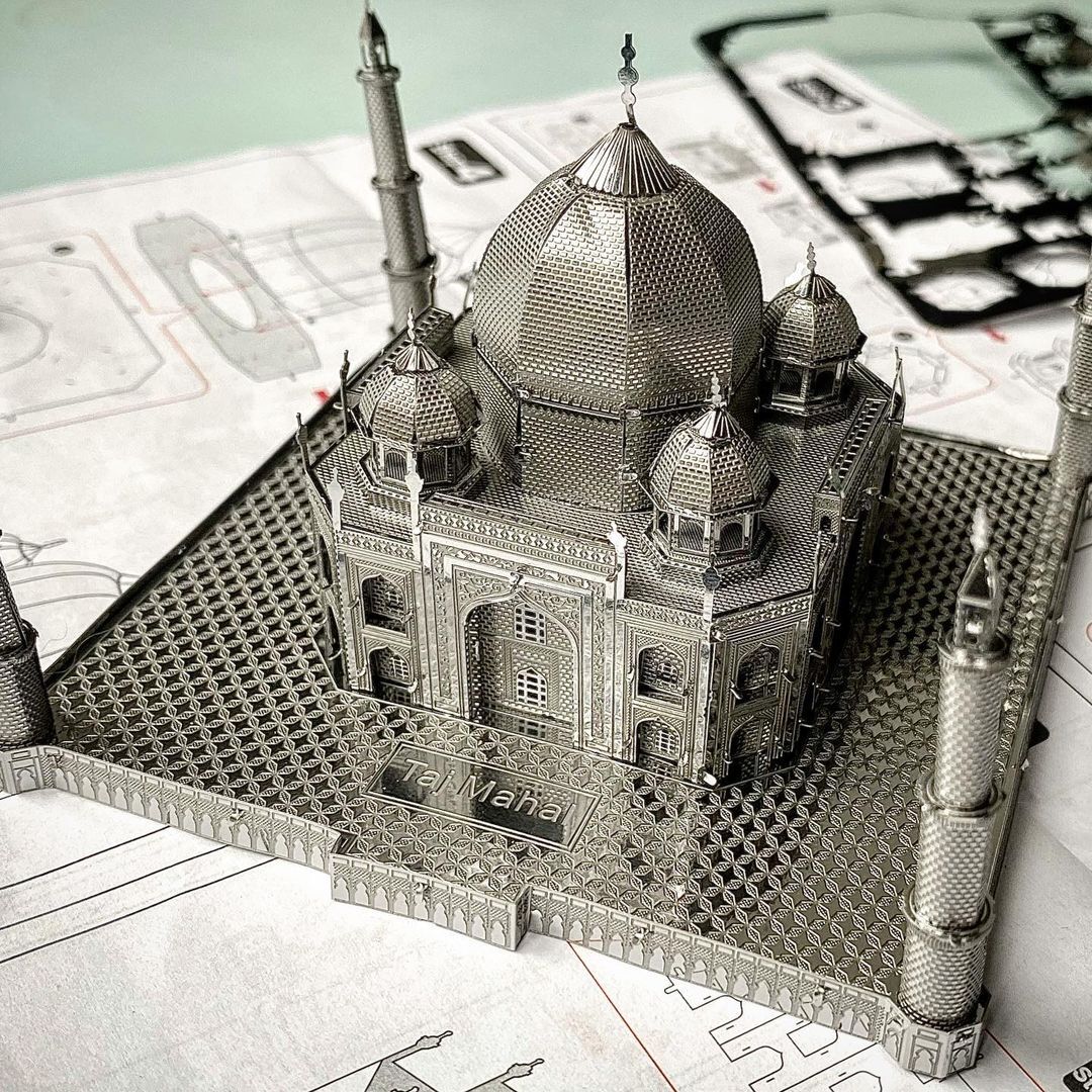 Mô Hình 3D Kim Loại Lắp Ráp Đền Taj Mahal Ấn Độ [Chưa Lắp] - Biểu Tượng Tình Yêu Vĩnh Hằng