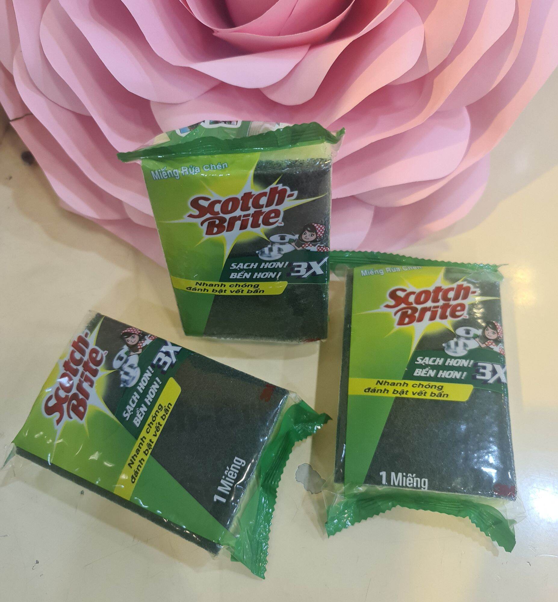 Miếng rửa chén sợi cước Scotch Brite 3M