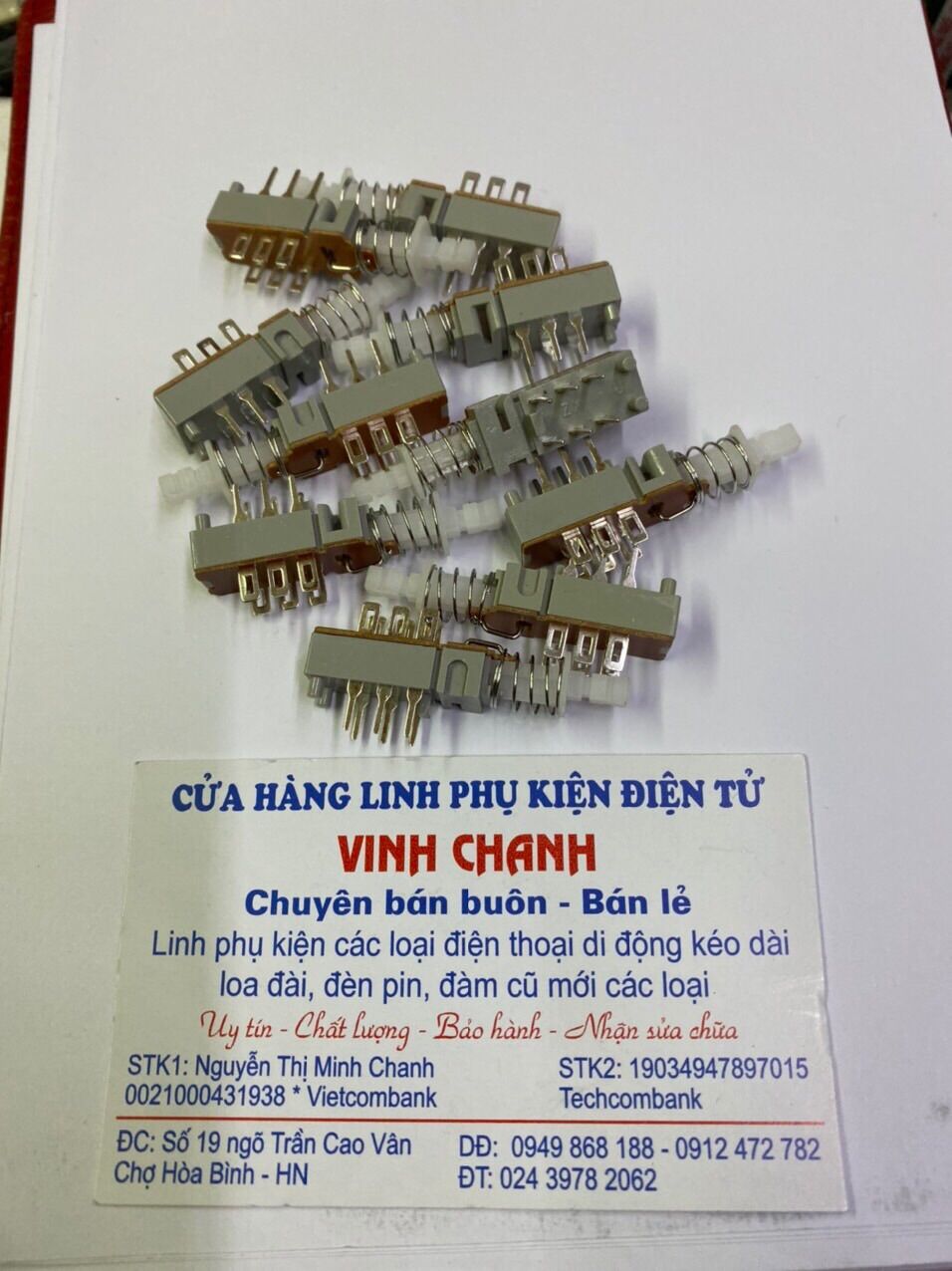 10 chiếc công tắc bướm 6 chân