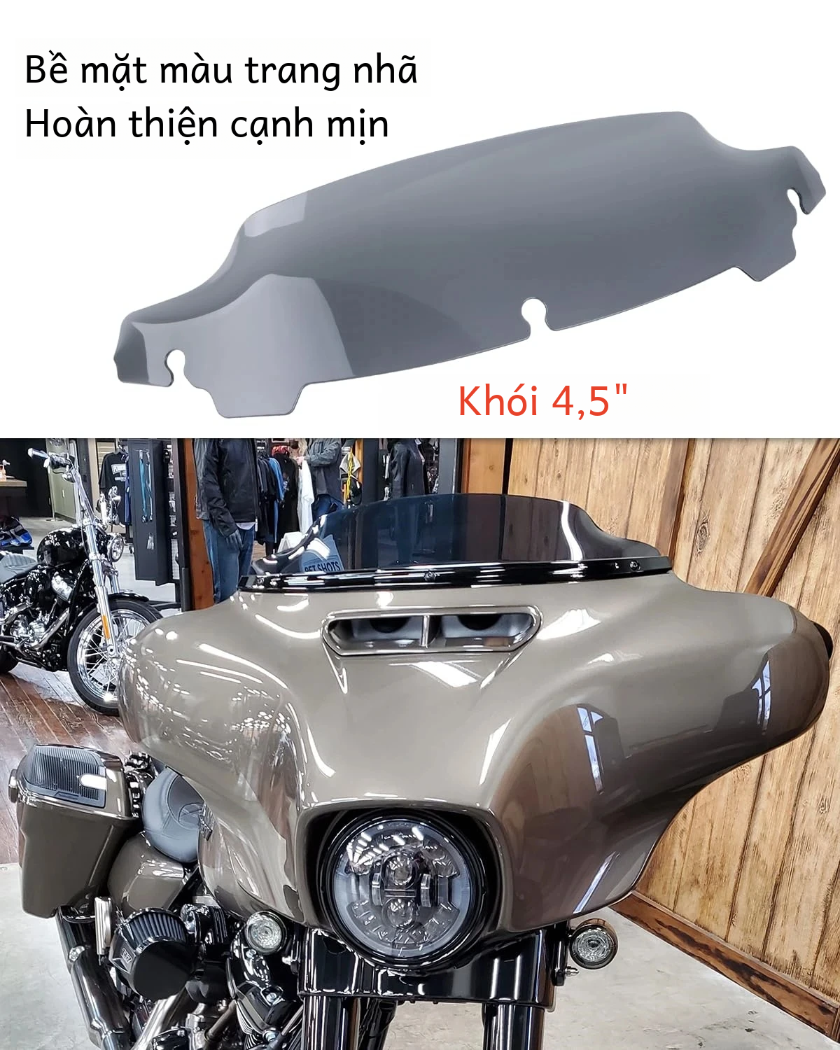 Harley Davidson 4.5 ''7'' Kính chắn gió Fairing Vỏ kính chắn gió Ultra Limited Street Glide Touring 2014-2020