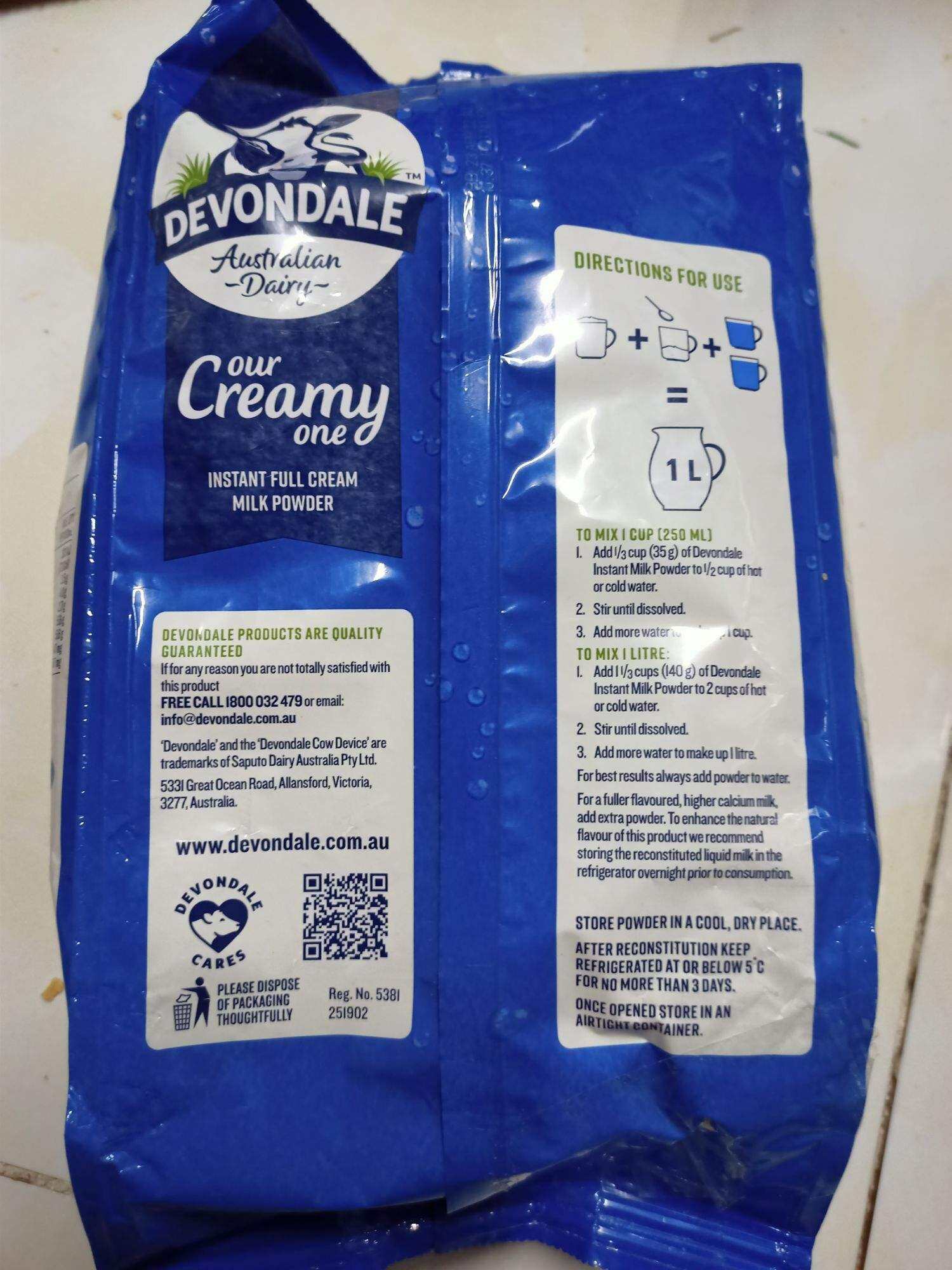 SỮA  BỘT 1KG DEVONDALE- ÚC NK.DATE 27/112023