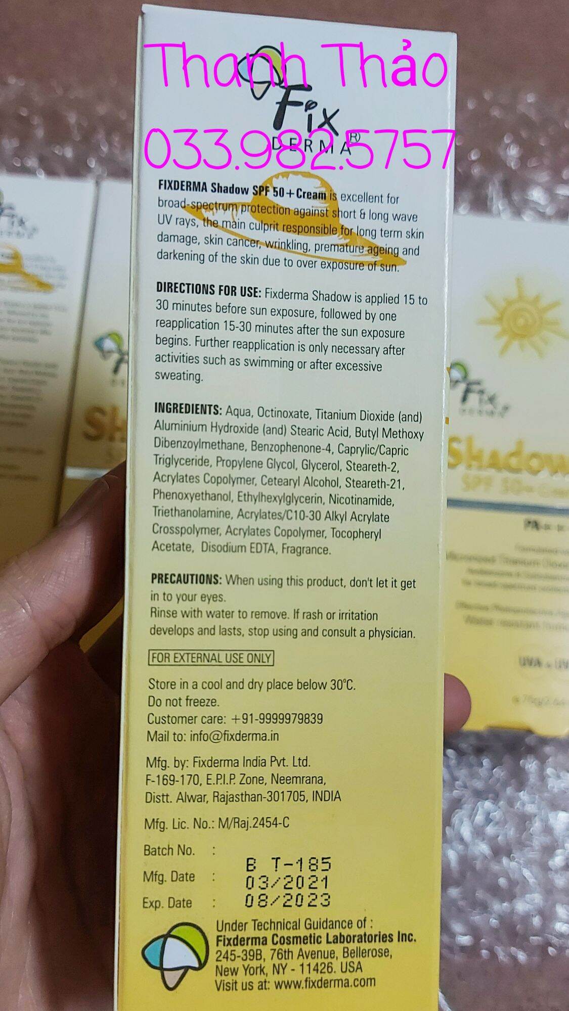Kem Chống Nắng Fixderma Shadow SPF 50+ Cream (75g)