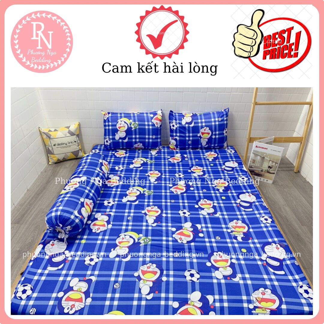 [HCM]Bộ ga 4 món thun lạnh Việt Nam mẫu Doraemon