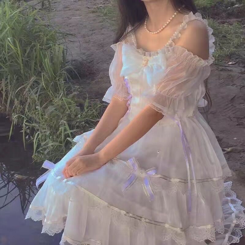 Váy lolita trắng đầm công chúa