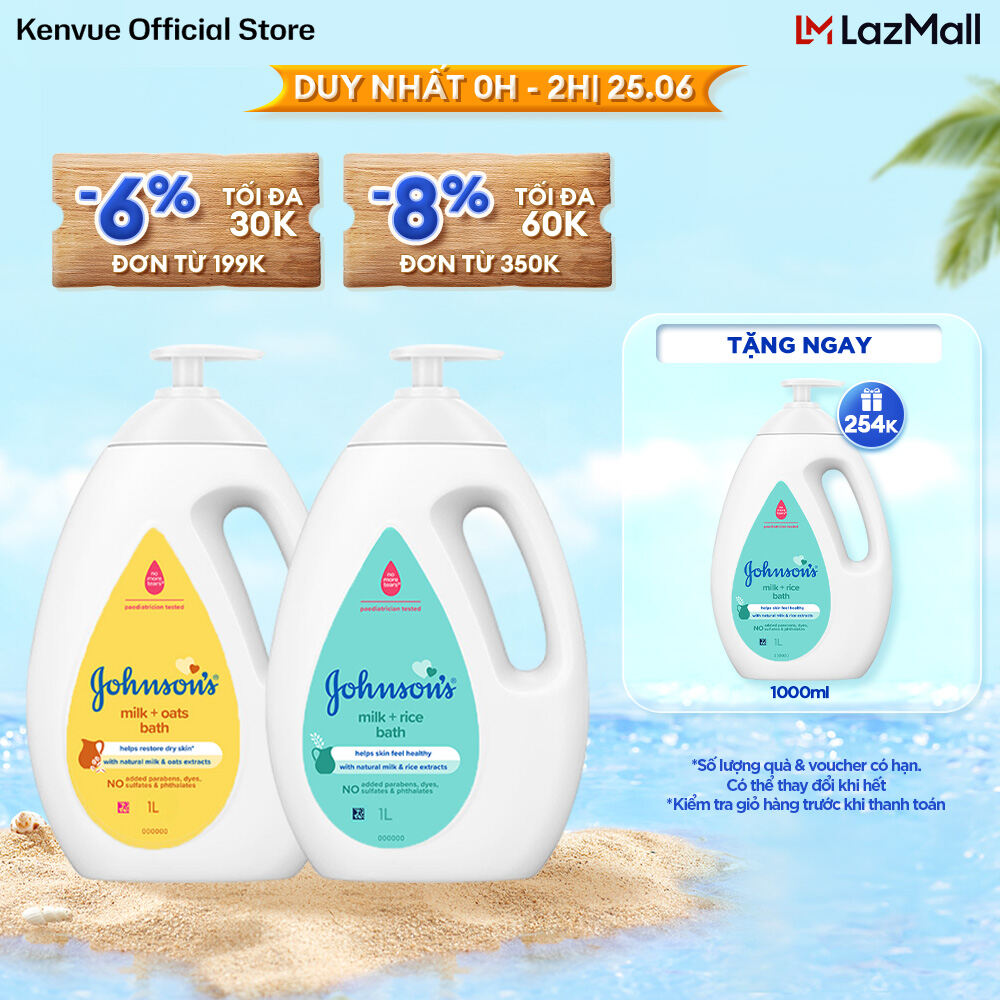 Bộ 2 chai Sữa tắm Johnsons Baby 1000ml x 2