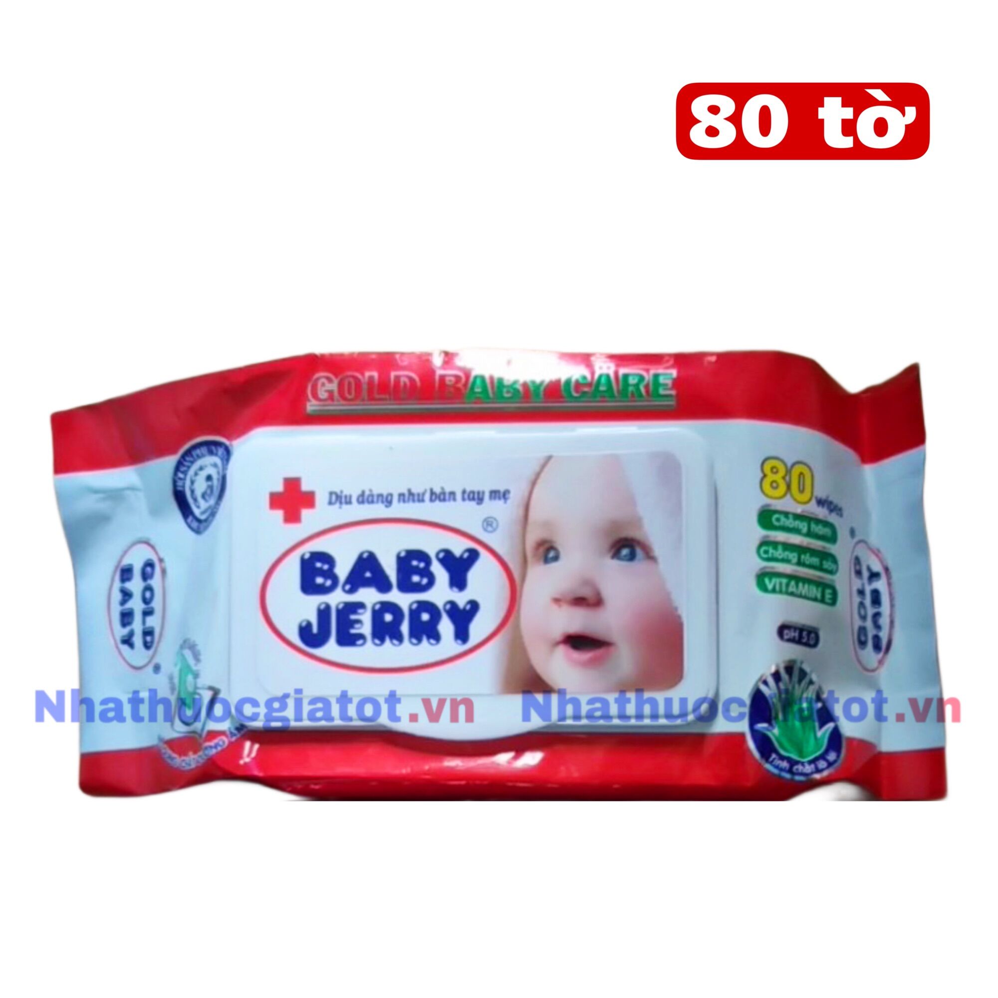 Khăn ướt 80 tờ baby jerry dịu dàng như tay mẹ