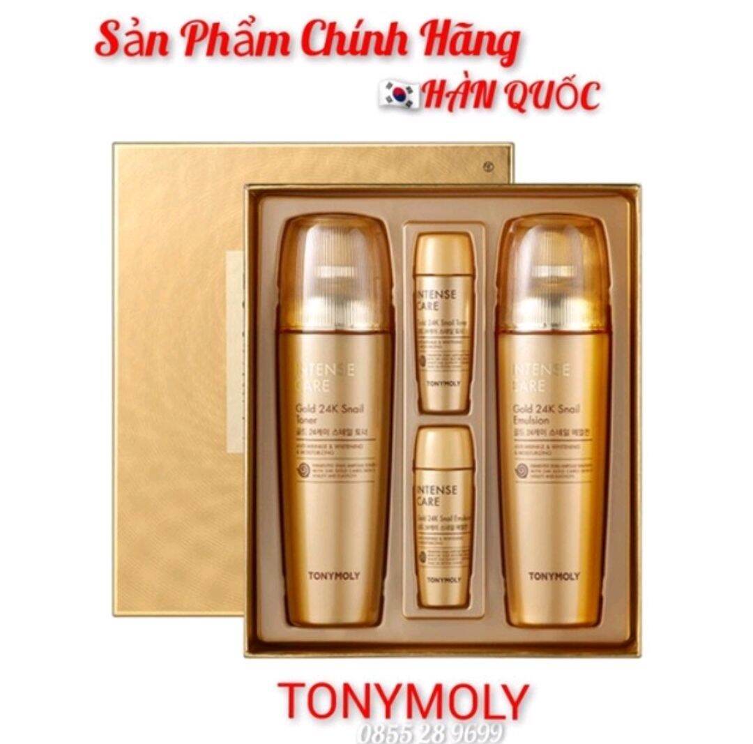 Set dưỡng da tonymoly tinh chất ốc sên vàng 24k hàn quốc chính hãng