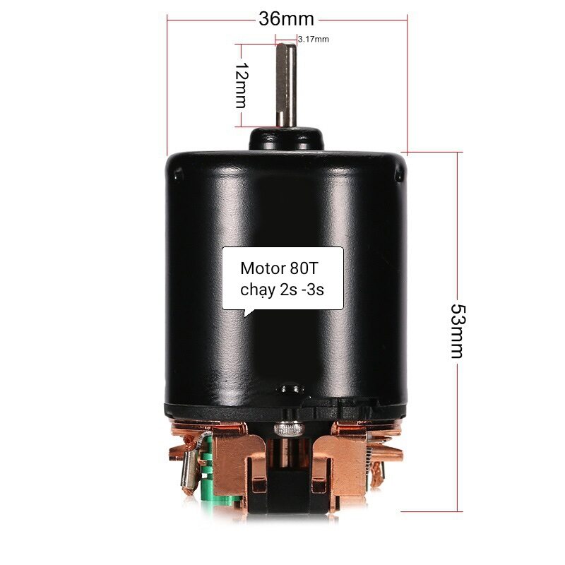 Motor Rock 80T cho xe điều khiển chạy 2s - 3s