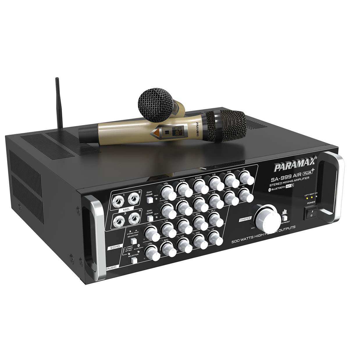 Amply Paramax SA-999 AIR PLUS tích hợp cặp micro không dây - Hàng chính hãng - Gia Khang Electronics