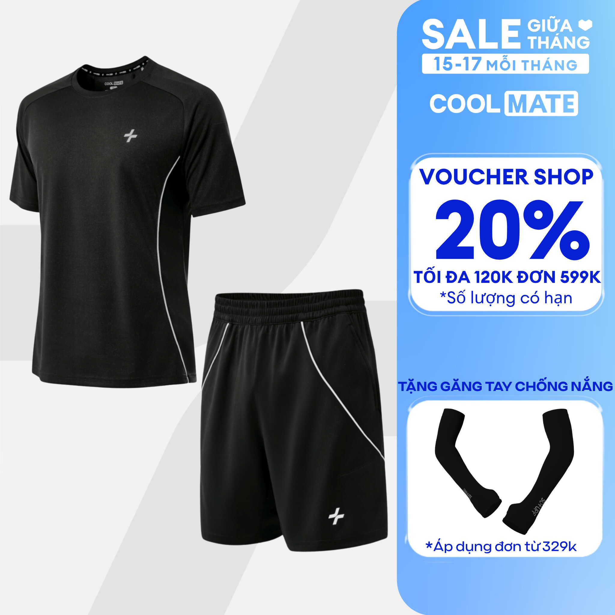 [TẶNG QUÀ ĐƠN TỪ 329K]Set bộ đồ quần và áo thể thao nam pickleball tennis FlexLine Active Thoáng khí, thoải mái, thấm hút tốt Coolmate