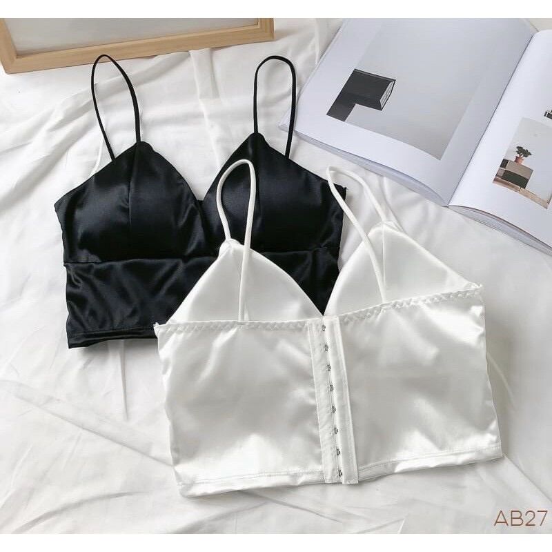 Áo Bra Lụa Phi Bóng 8 Nấc Cài Siêu Hot Hàng Loại 1