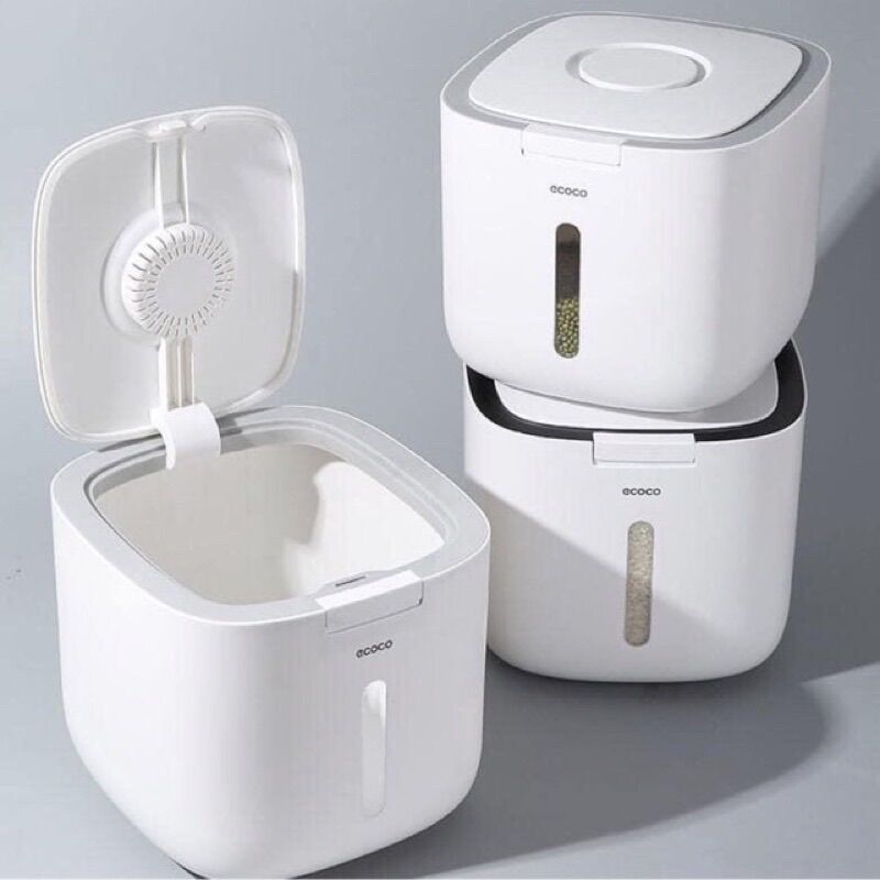 Thùng Đựng Gạo Tròn Ecoco 5 Lít - 10 Lít