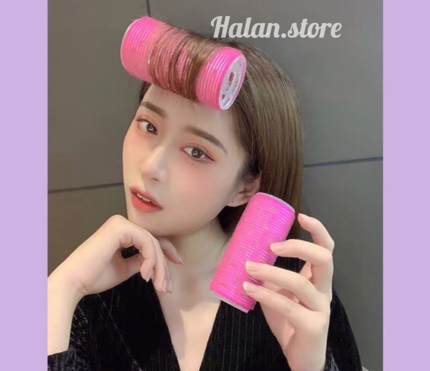 Lô cuốn tóc mái bay,lô cuốn tóc tự dính cỡ lớn 10/4 cm