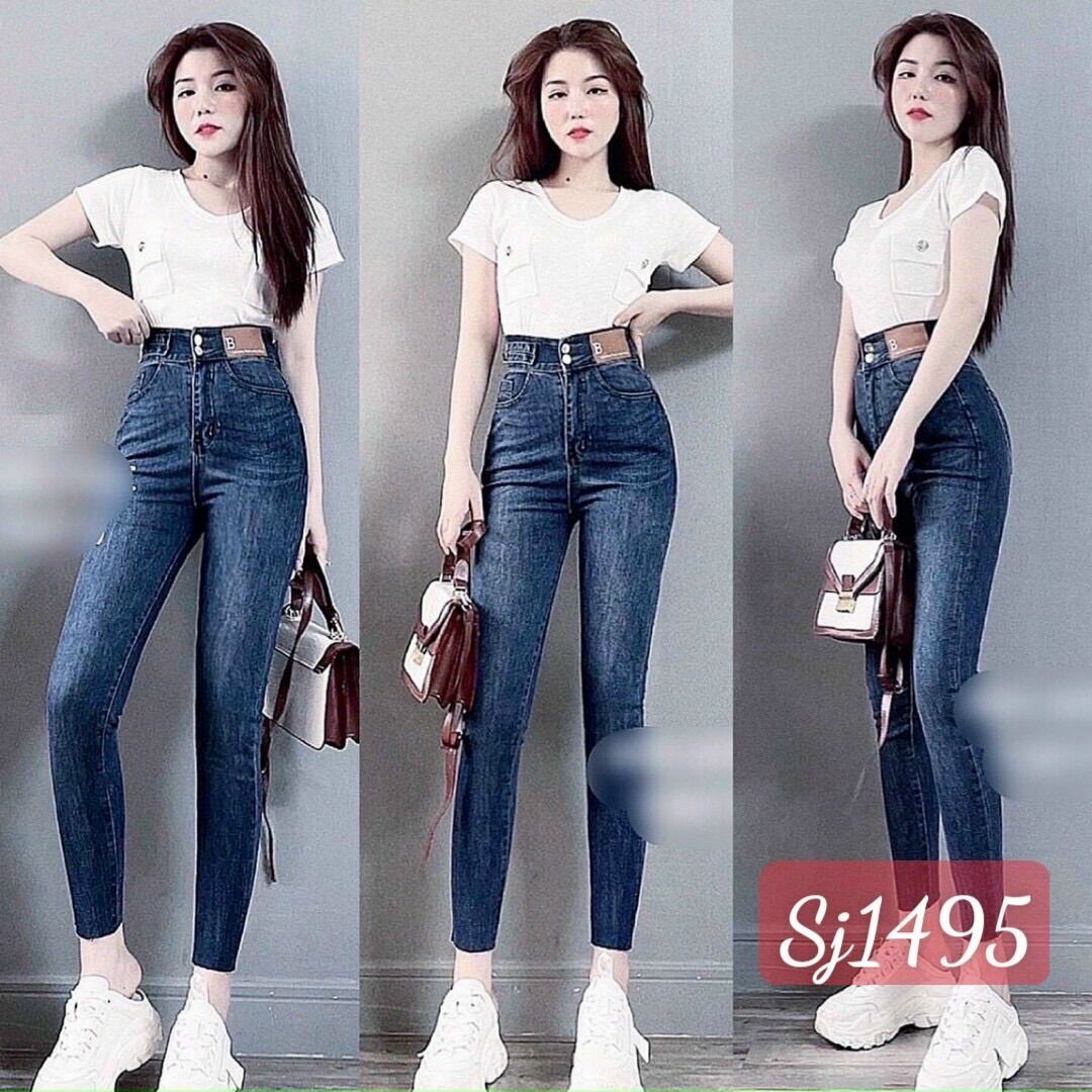 QUẦN JEAN CẠP CAO CO GIÃN TÔN DÁNG