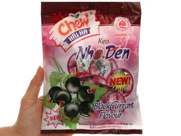 Kẹo nho đen Hải Hà Chew gói 90g