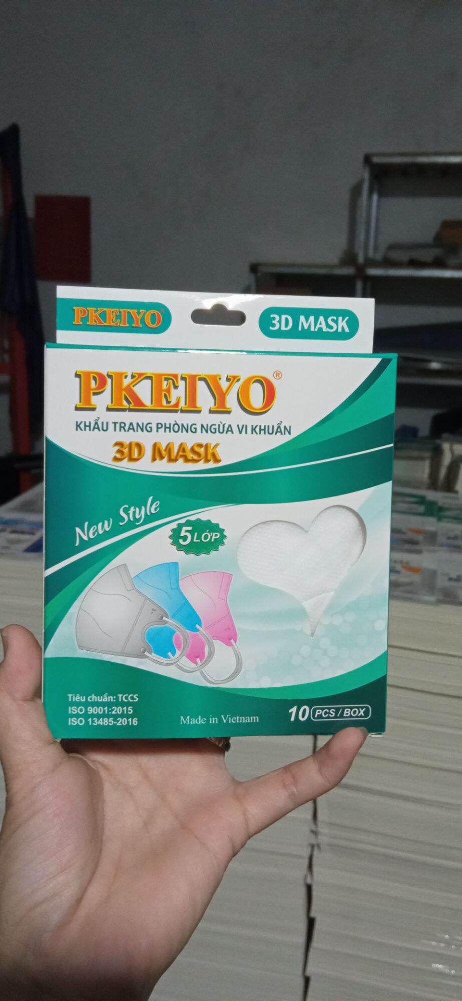 KHẨU TRANG 3D NGƯỜI LỚN - PKEIYO ( Hộp 10 cái)