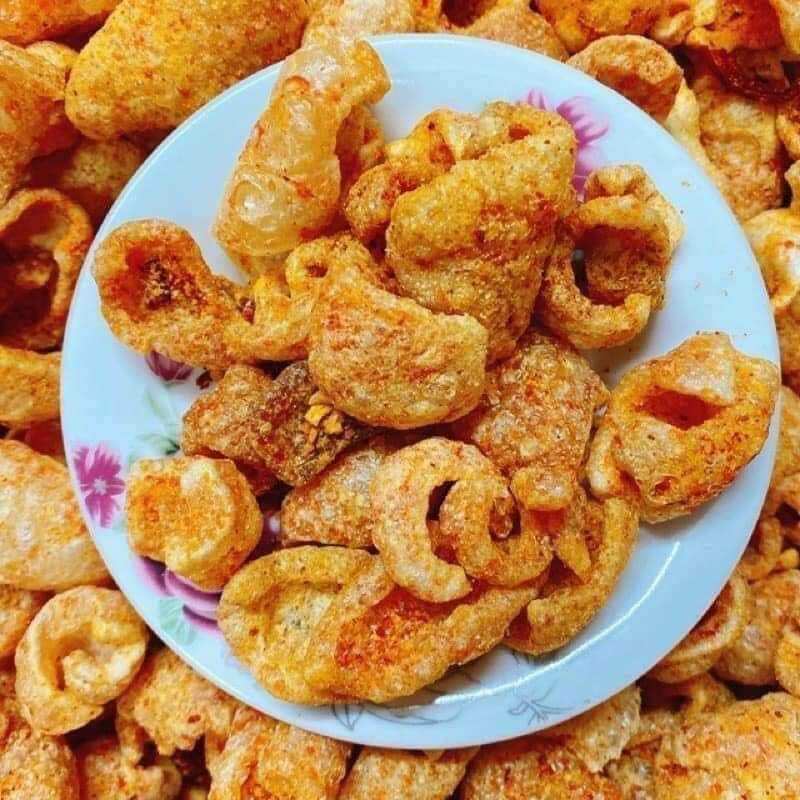 150g Da heo cháy tỏi ớt, mắm hành giòn ngon