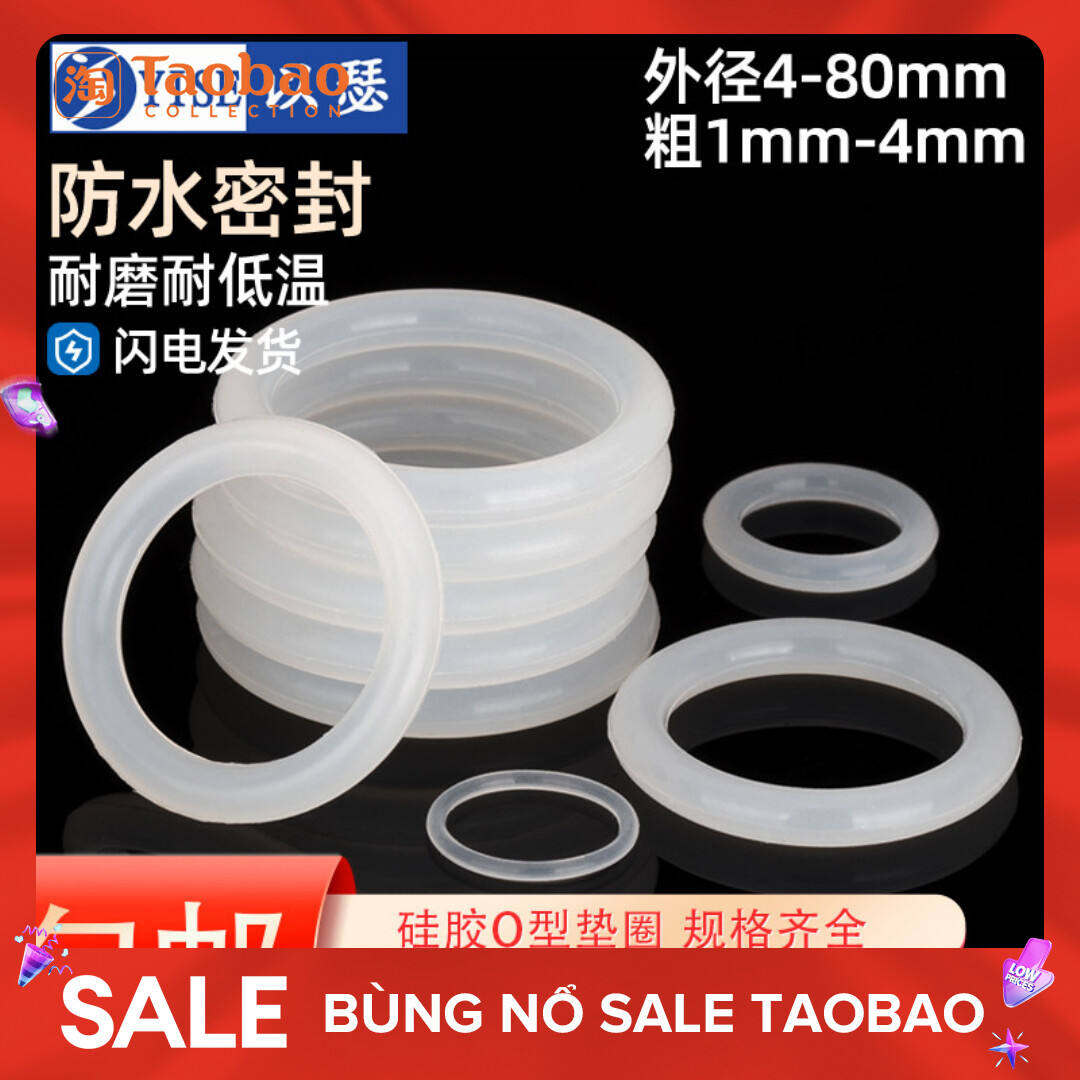Vòng Đệm Chống Thấm Nước Vòng Đệm Silicon Chịu Nhiệt Cao Vòng Đệm Vòi Nước Vòng Đệm Cao Su Silicon Miếng Đệm Tròn Toàn Bộ