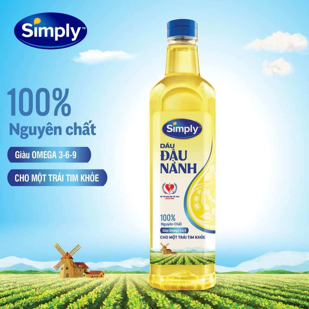 Dầu Ăn Đậu Nành Simply 1L