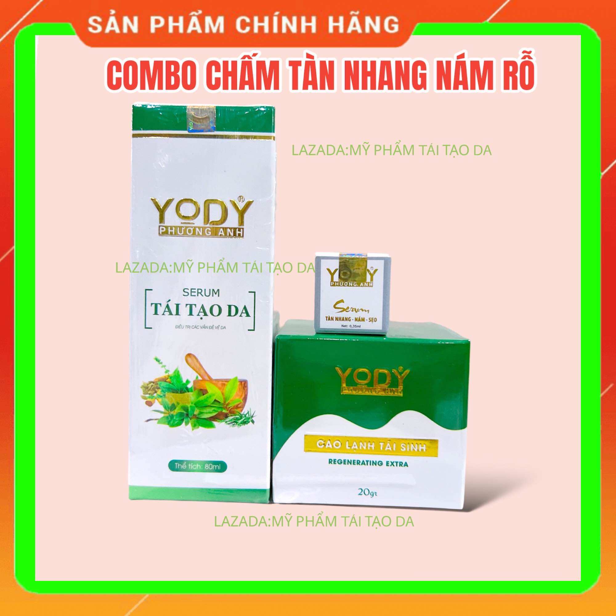 Combo Chấm Tàn Nhang Nám Rỗ cao lạnh tái sinh Phương Anh