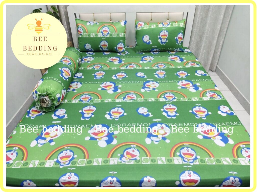 Ga lẻ thun lạnh Việt Nam cao cấp mẫu Doreamon( không áo gối, đủ kích thước)