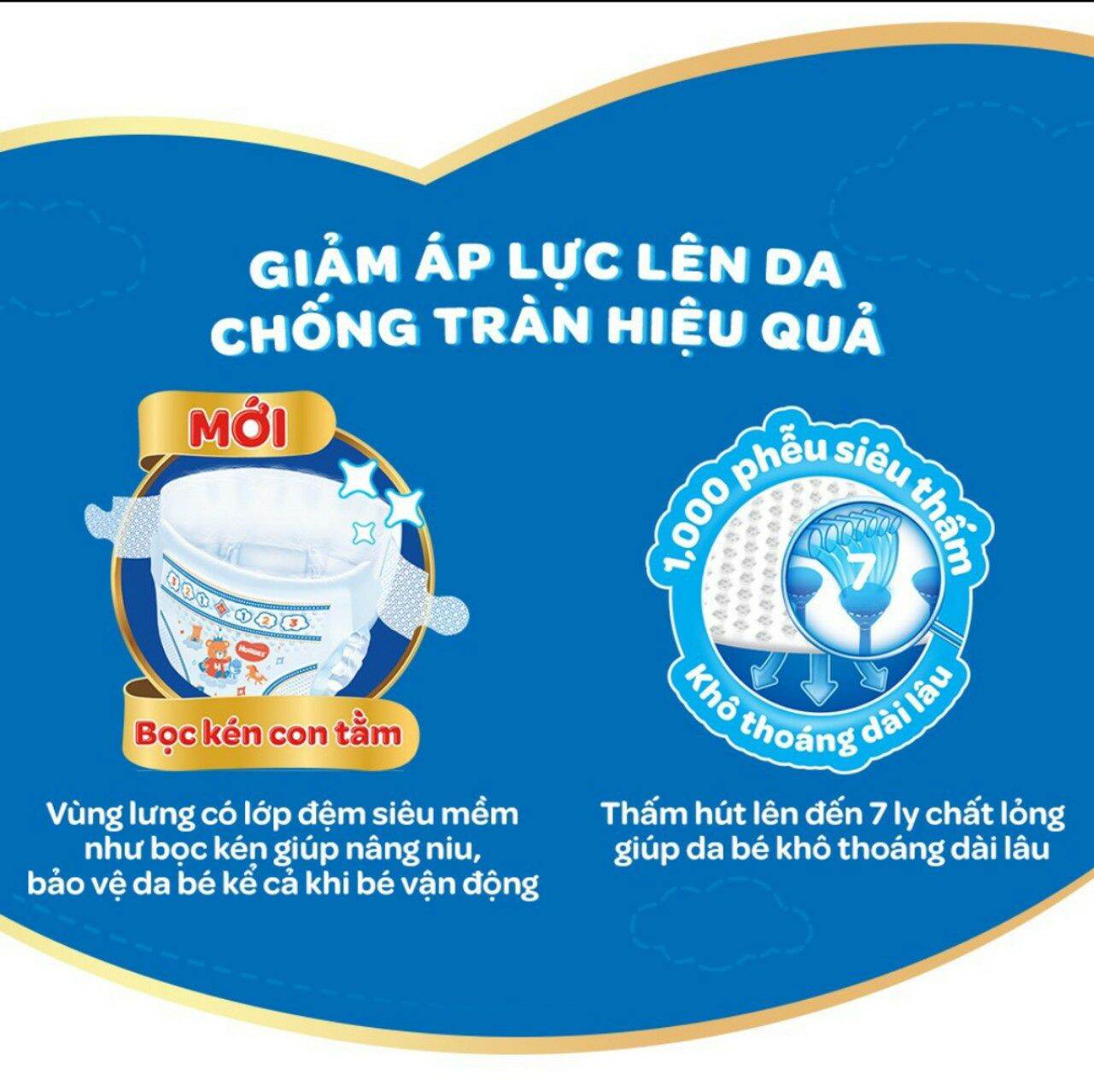 (Có Loại tặng 10 miếng tã)Tã dán Huggies Super Jumbo M76/L68/XL62/XXL56 daye mới