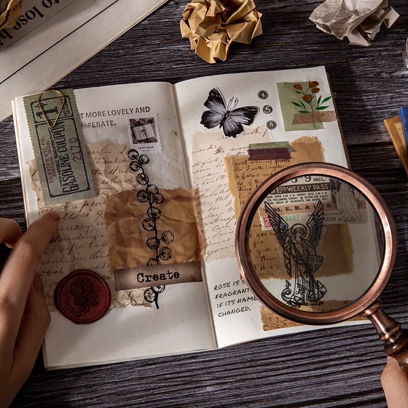 Set Giấy Trang Trí Sổ Phong Cách Vintage Cổ Điển