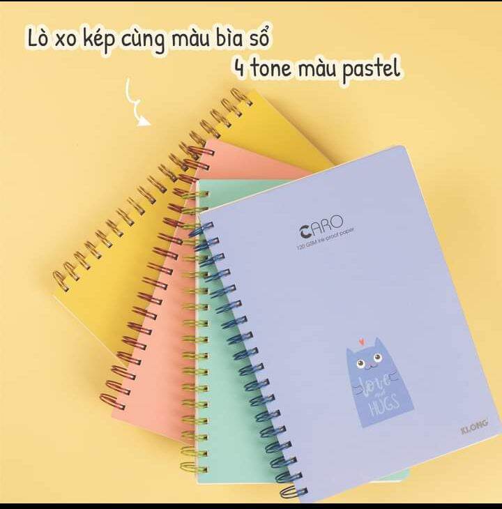 SỔ CARO KLONG 200 TRANG LÒ XO KÉP ĐỊNH LƯỢNG 115GSM MS:297