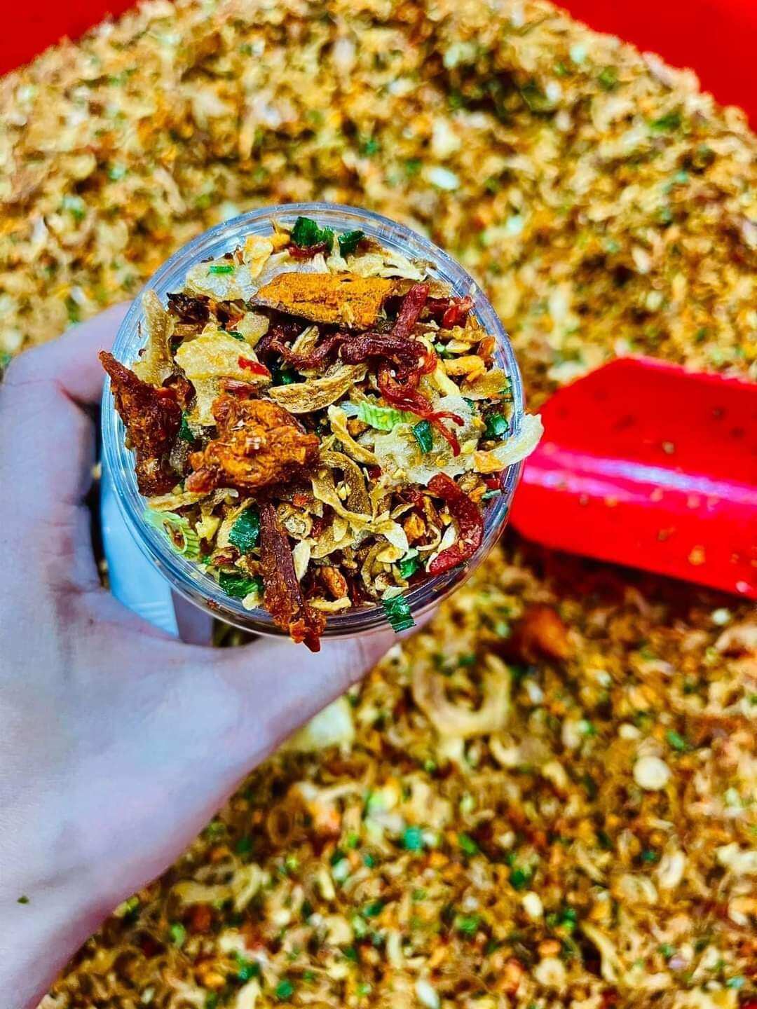 500g muối bò hành phi đầy đủ các gia vị khô bò, muối tôm, hành phi, hành lá, ớt sấy thơm ngon khó cưỡng