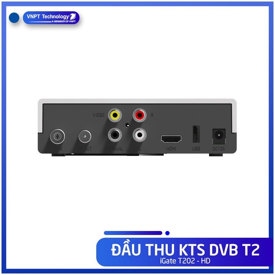 Đầu Thu Kĩ Thuật Số Mặt Đất VNPT-iGate DVB-T2 T202 HD (Tặng Cáp HDMI)
