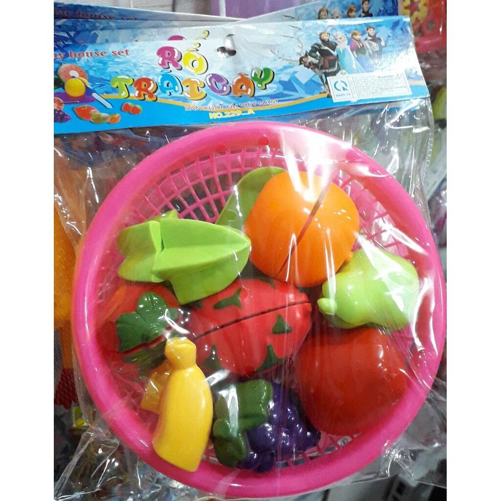 Đồ chơi cắt trái cây hoa quả nhựa an toàn cho bé