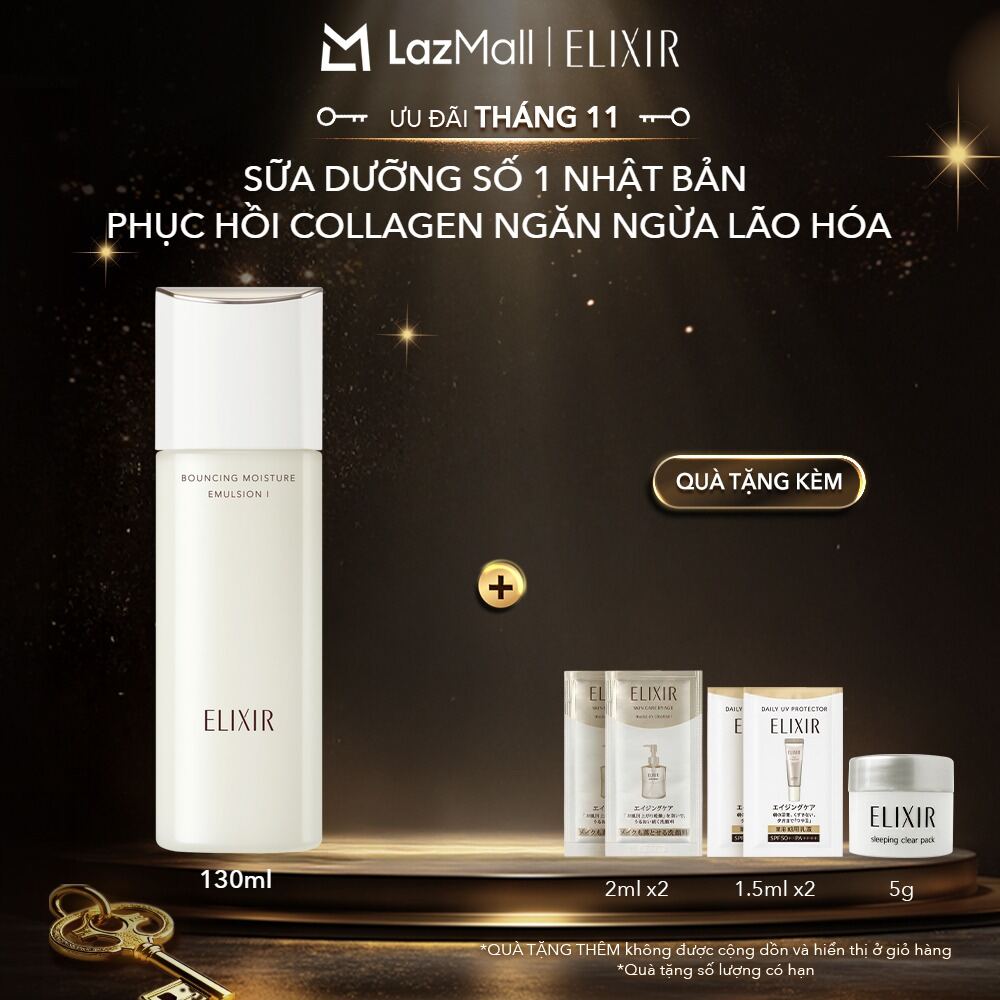 Sữa dưỡng da ngăn ngừa lão hóa ELIXIR Bouncing Moisture Emulsion I