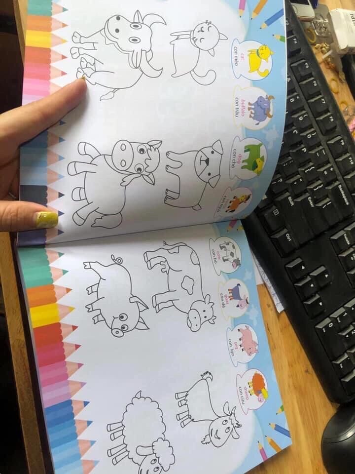 Sách Tô Màu 9999 Hình Cho Bé