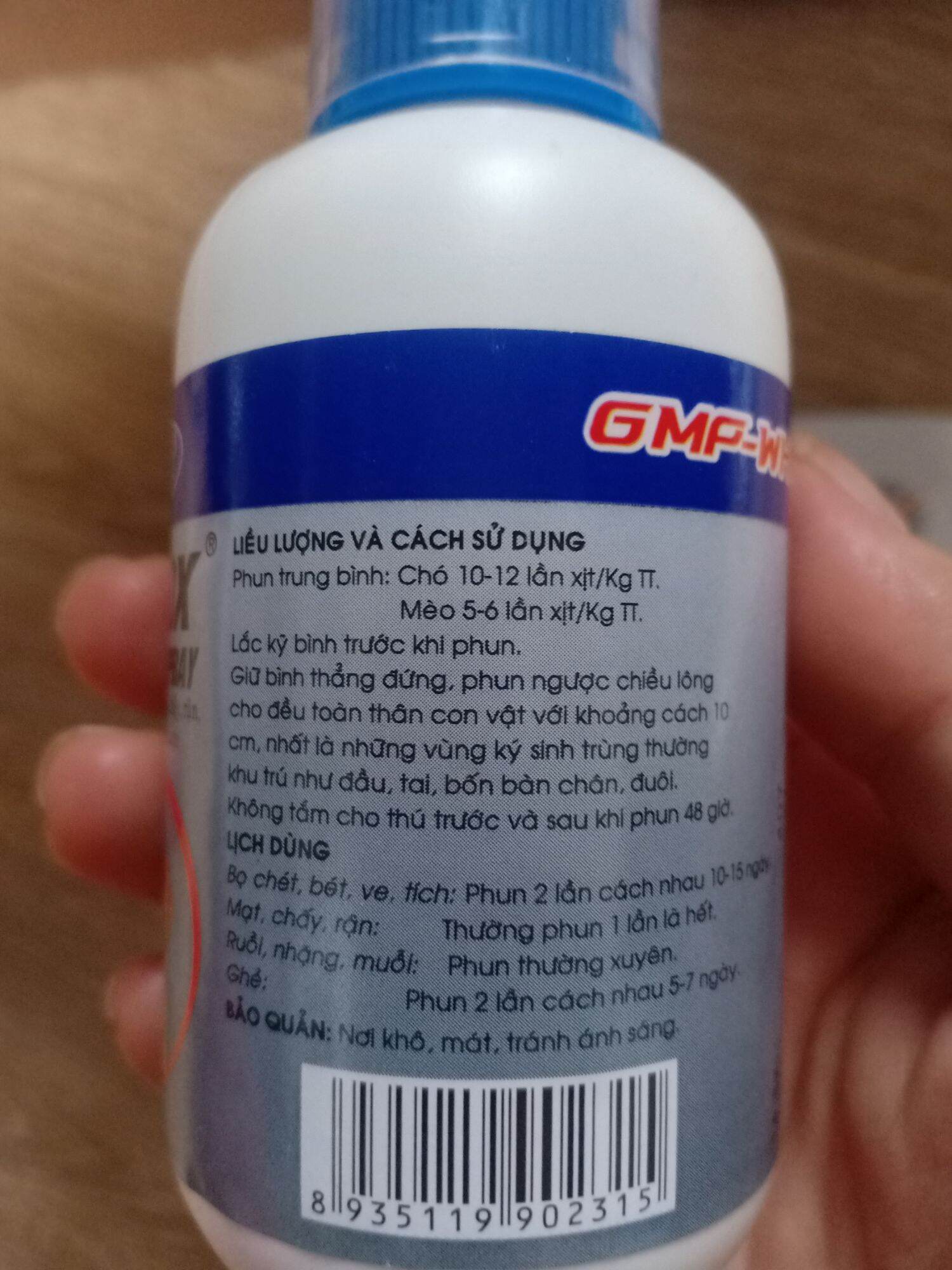 DIỆT VE, GHẺ trên chó, mèo , thú cảnh -100 ml