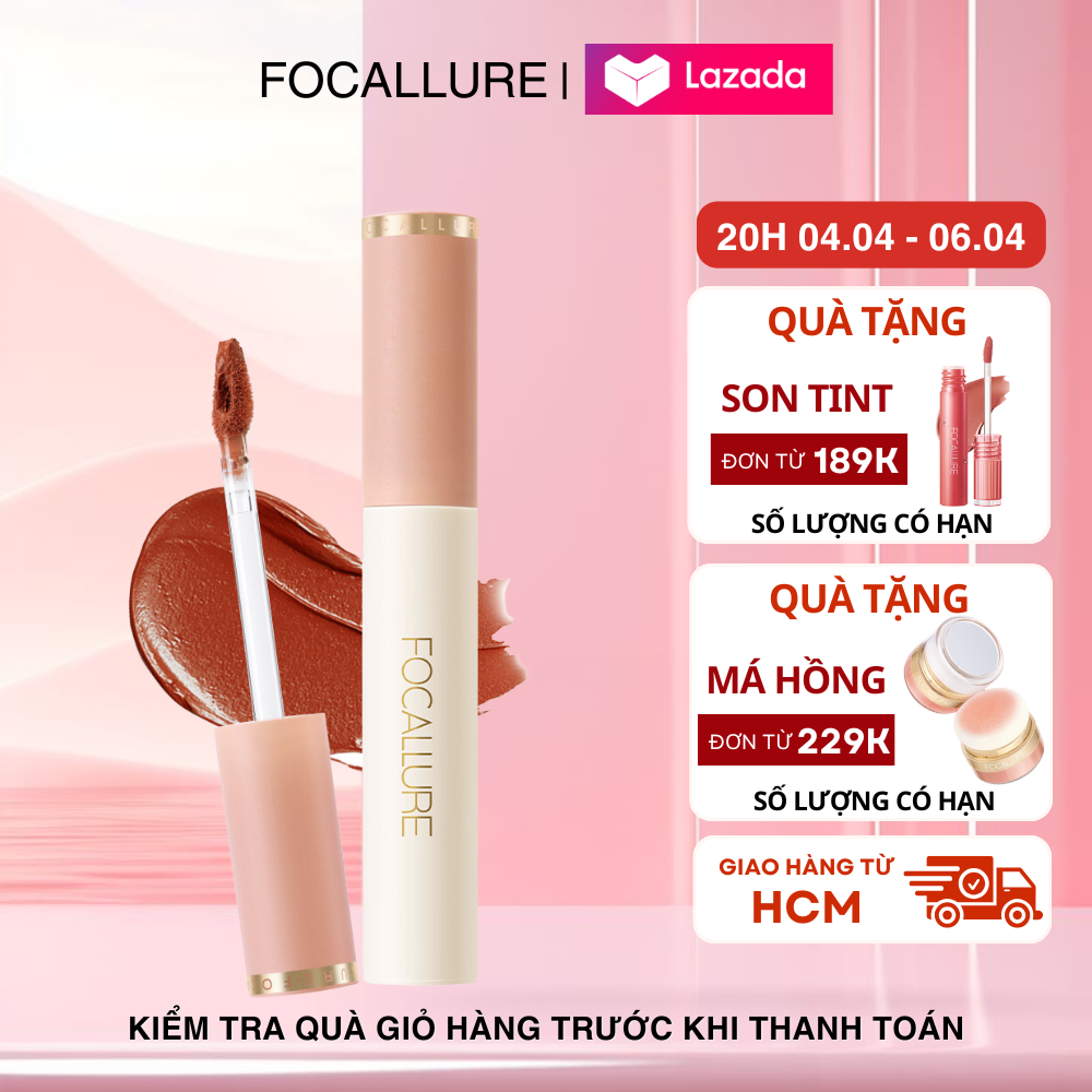 FOCALLURE Son Kem Lì Mềm Mịn Và Dễ Tán 2.4g