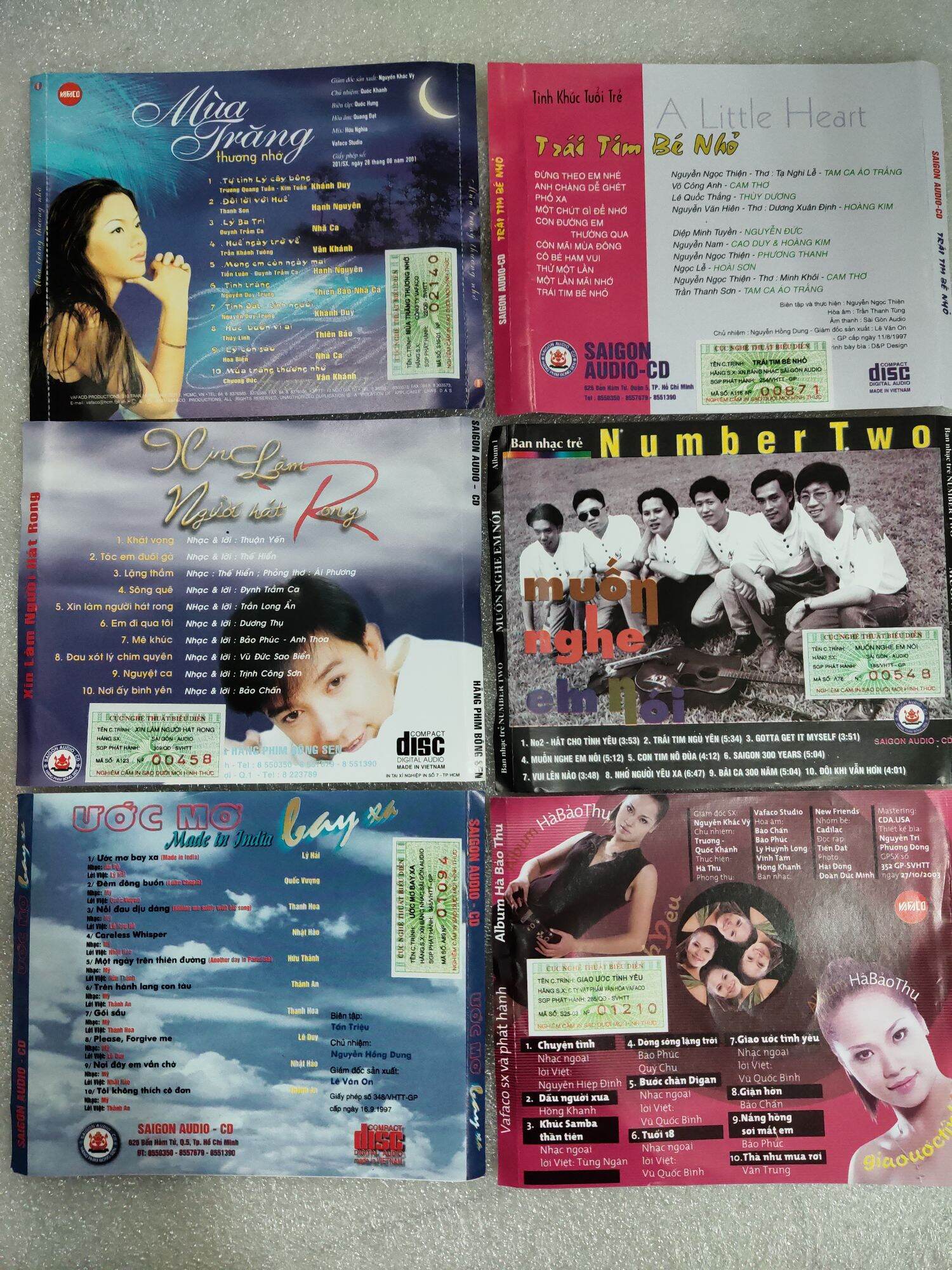 COMBO 6CD CHÍNH HÃNG ( Hàng mới không vỏ hộp )